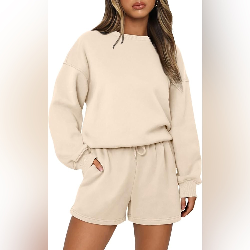 NWT AUTOMET Two Piece Outfits 2 Piece Lounge Matching Sets Fleece Sweatsuit